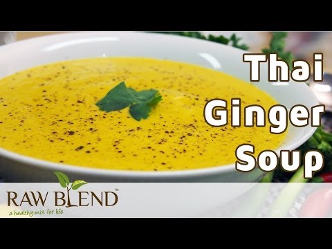 How to make a Thai Ginger Soup Recipe in a Vitamix Blender by Raw Blend