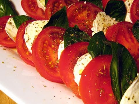 Caprese Salad Recipe / How to make a Caprese Salad -Laura Vitale “Laura In The Kitchen” Episode 23