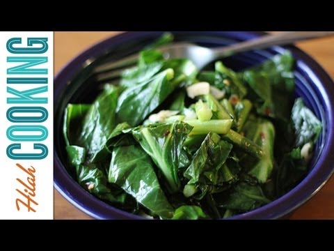 How To Cook Collard Greens | Vegetarian Collard Greens Recipe  | Hilah Cooking
