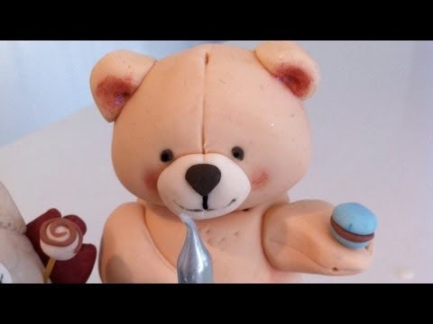 how to make a 3D fondant teddy bear cake decorating tutorial how to cook that ann reardon