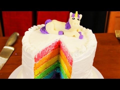 HOW TO MAKE A RAINBOW CAKE – NERDY NUMMIES