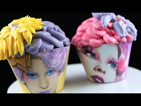Hunger Games Cupcakes! Make Effie Trinket Capitol Cupcakes – A Cupcake Addiction How To Tutorial