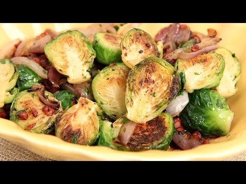 Brussels Sprouts with Onions & Pancetta Recipe – Laura Vitale – Laura in the Kitchen Episode 846