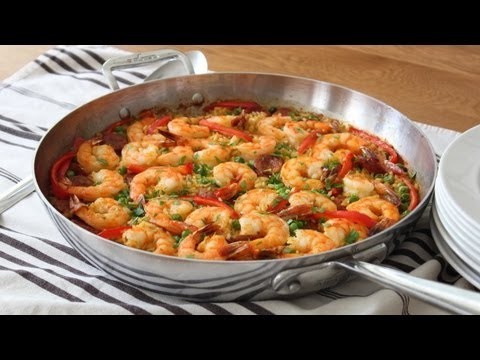 Quick & Easy Paella – Oven Baked Sausage & Shrimp Paella Recipe
