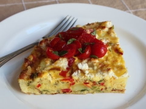 Potato & Pepper Frittata Recipe – Summer Vegetable Italian Omelet