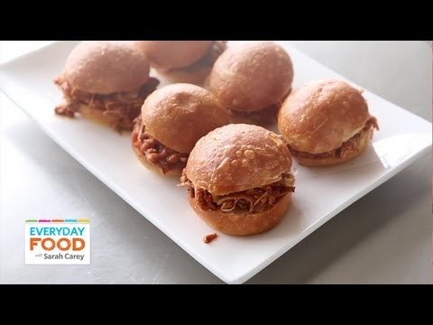 Slow-Cooker Spicy Buffalo Chicken Sandwiches | Everyday Food with Sarah Carey