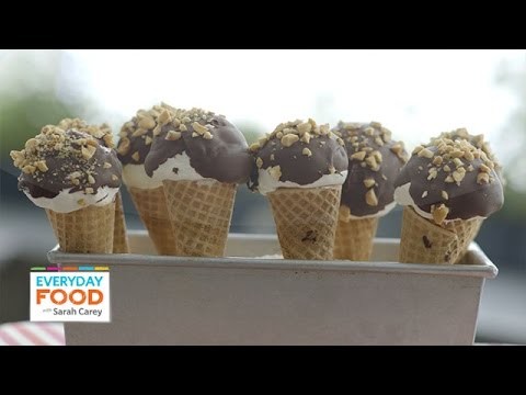 Chocolate Dipped Peanut-Coated Ice Cream Cones – Everyday Food with Sarah Carey