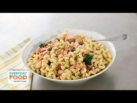 Crusted Salmon-Spinach Pasta Recipe – Everyday Food with Sarah Carey