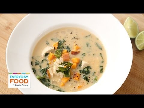 Chicken Soup with Sweet Potato and Collard Greens with Shira Bocar – Everyday Food with Sarah Carey