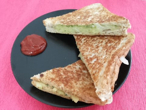 Masala toast sandwich without Toast Maker – Indian healthy Snacks recipe