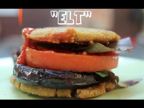 Superfood ELT better than the BLT Recipe!! Eggplant Lettuce Tomato Sandwich. (Gluten Free, Vegan)