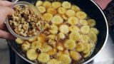mix bananas with some walnuts! the famous dessert that drives the world crazy! ready in 5 minutes!