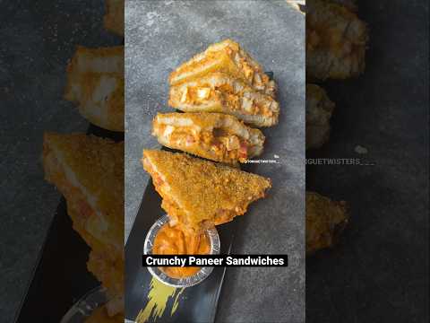 Crunchy Paneer Sandwiches recipe making || Indian Street Food #foodshorts #ashortaday