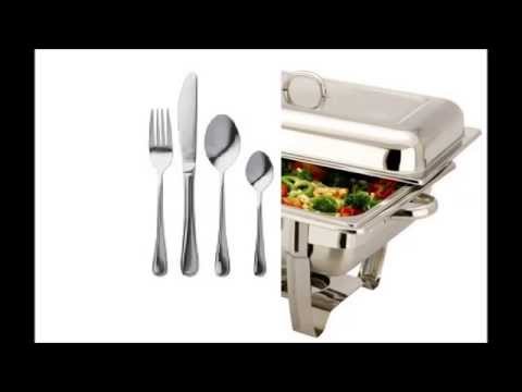 Catering Equipment Hire: chafing dishes, crockery, cutlery, glassware, etc