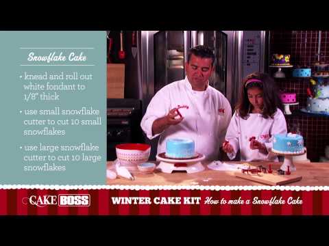 How to Make a Snowflake Cake – Garnishing Tips & Techniques – Cake Boss Baking