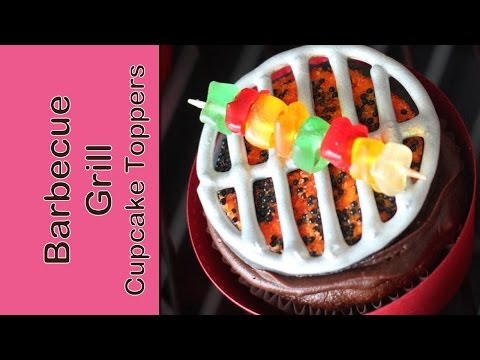 How to make barbecue grill cupcake toppers –