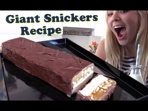 World’s Biggest Snickers Bar Recipe 5lbs HOW TO COOK THAT candy bar Ann Reardon