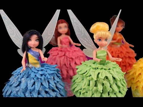 TINKERBELL FAIRY CUPCAKES! How to make Tinkerbell & Friends Fairy Princess Cupcakes