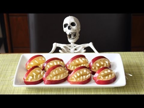 Devil’s Dentures! – Healthy & SUPER SCARY Apple Halloween Treats