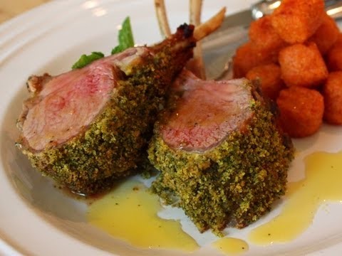 Mint-Crusted Rack of Lamb Recipe – Easter Special! Mint Crust Rack of Lamb with Honey Vinaigrette