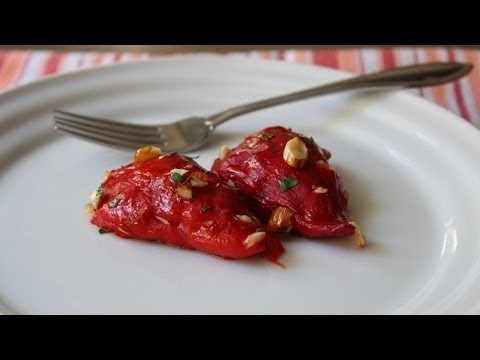 Sausage Stuffed Piquillo Peppers – Peppers Stuffed with Sausage, Rice, and Goat Cheese