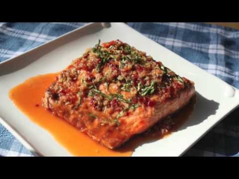 Food Wishes Recipes – Garlic Ginger Salmon Recipe – Grilled Salmon with Garlic, Ginger and Basil Sauce