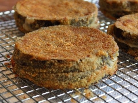 Baked Eggplant Sandwiches – Oven-Fried Eggplant Stuffed with Salami and Cheese