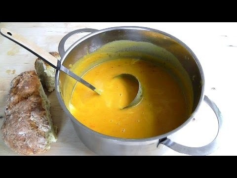 Roasted ButterNut Squash Garlic & Chilli Soup How to make Good food recipe