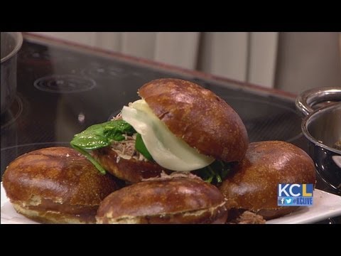 KCL – Chef Jasper Mirabile makes a pretzel bread sandwich for National Pretzel Day
