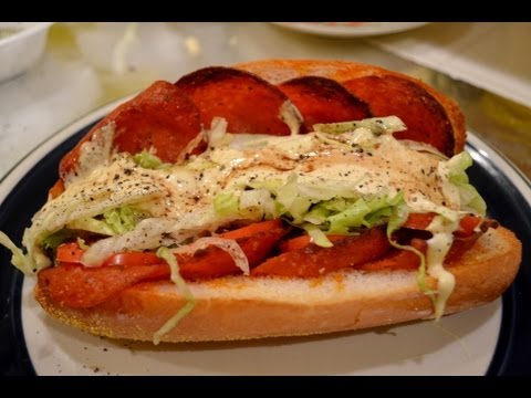 The SANDWICH OF YOUR DREAMS! – Toasted Pepperoni Sub Italian Sandwich. Italian Food