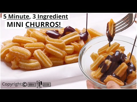 3 Ingredient MINI CHURROS ! EASY Churros Recipe / How to make MINI CHURROS!