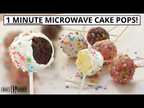 1 Minute Microwave CAKE POPS! The EASIEST way to make Cake Pops !