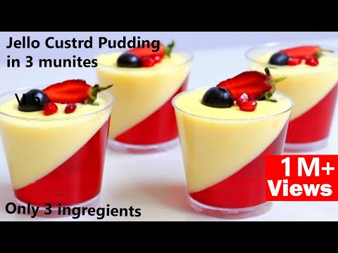 Jello Custard Pudding With Only 3 Ingredients In Lock-down Without Oven in 3 minutes