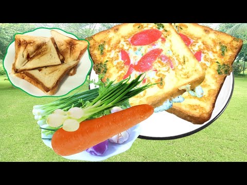 Free Time !!! Make Fried and Toast Sandwiches At Home For My Kids – Ajing Cooking Style