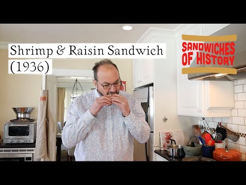 ⁣Shrimp and Raisin Sandwich (1936) on Sandwiches of History⁣