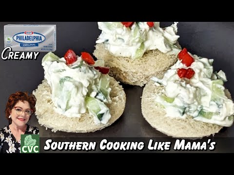 Open Face Cucumber Sandwiches, Cream Cheese Makes them So Good