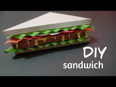 diy paper made sandwich | how to make paper sandwich | easy paper craft idea |7 minute art and craft