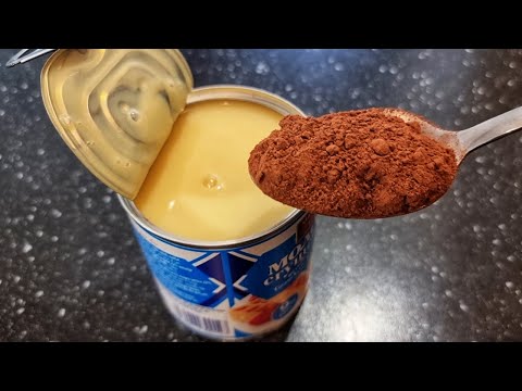 Watch This Amazing Whip Condensed Milk Recipe in Just One Minute! No Baking !
